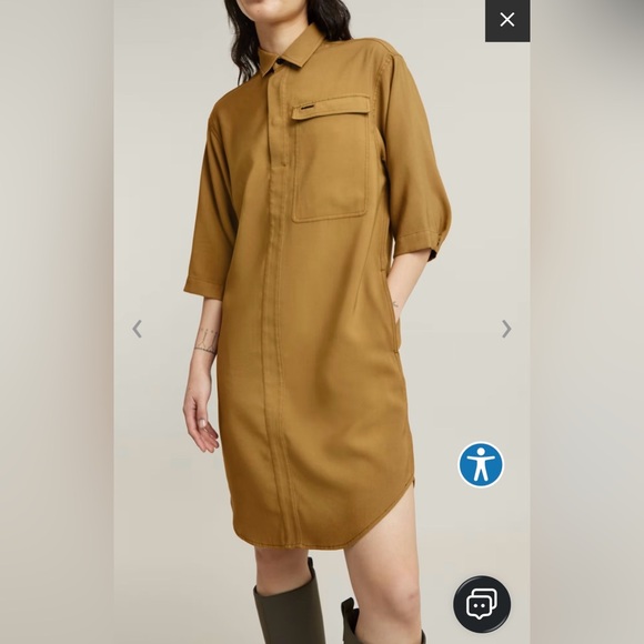 G-STAR • Women’s Cargo Beige Tunic Dress XS NWT - Picture 2 of 9